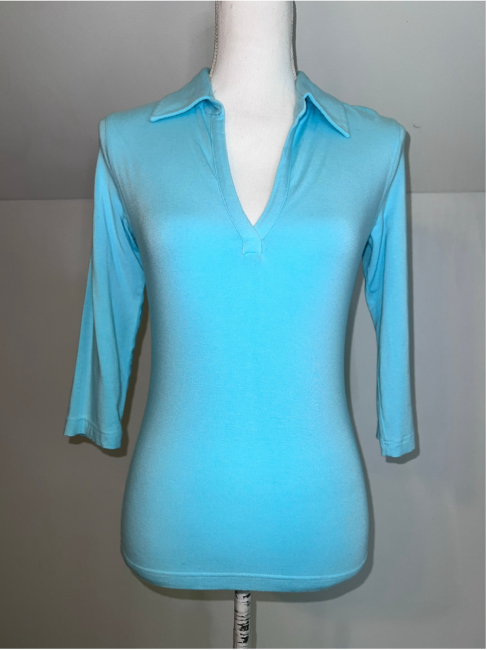 Y2K Fitted Moda International Blue Top Size XS